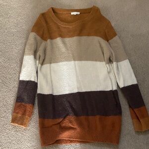 Promesa Earthy Tones Striped Sweater